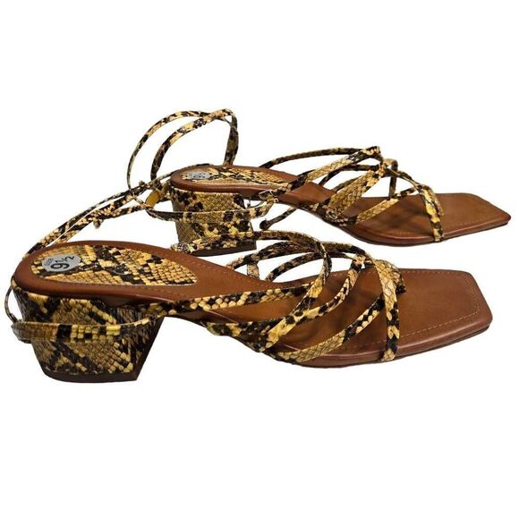 Jessica Simpson Ivelle Block Heeled Strappy Sandal Yellow Size 9.5 - Picture 6 of 10